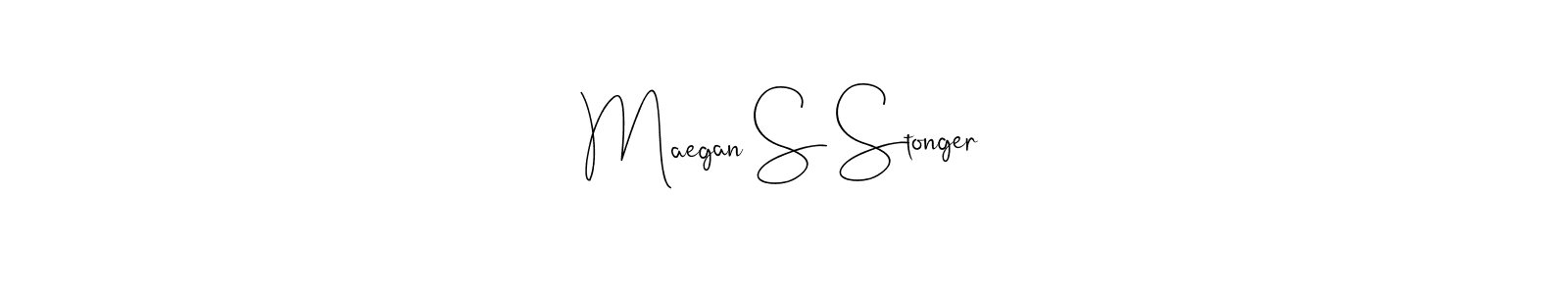 This is the best signature style for the Maegan S Stonger name. Also you like these signature font (Andilay-7BmLP). Mix name signature. Maegan S Stonger signature style 4 images and pictures png