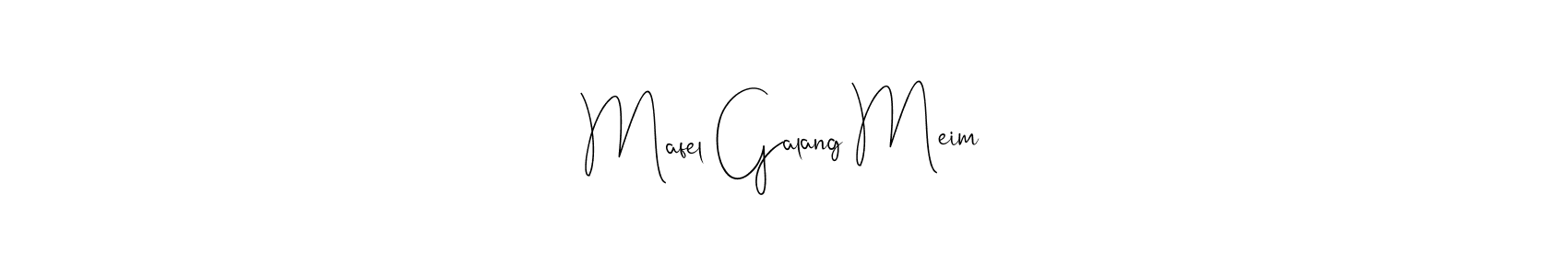 Check out images of Autograph of Mafel Galang Meim name. Actor Mafel Galang Meim Signature Style. Andilay-7BmLP is a professional sign style online. Mafel Galang Meim signature style 4 images and pictures png