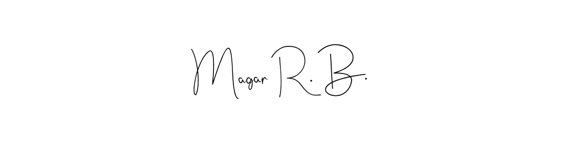 You should practise on your own different ways (Andilay-7BmLP) to write your name (Magar R. B.) in signature. don't let someone else do it for you. Magar R. B. signature style 4 images and pictures png