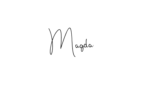 Make a beautiful signature design for name Magda. With this signature (Andilay-7BmLP) style, you can create a handwritten signature for free. Magda signature style 4 images and pictures png