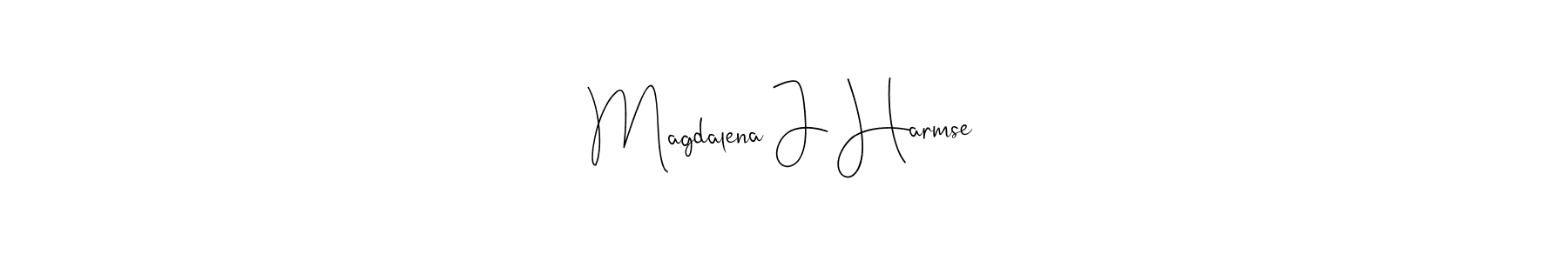 Make a beautiful signature design for name Magdalena J Harmse. With this signature (Andilay-7BmLP) style, you can create a handwritten signature for free. Magdalena J Harmse signature style 4 images and pictures png