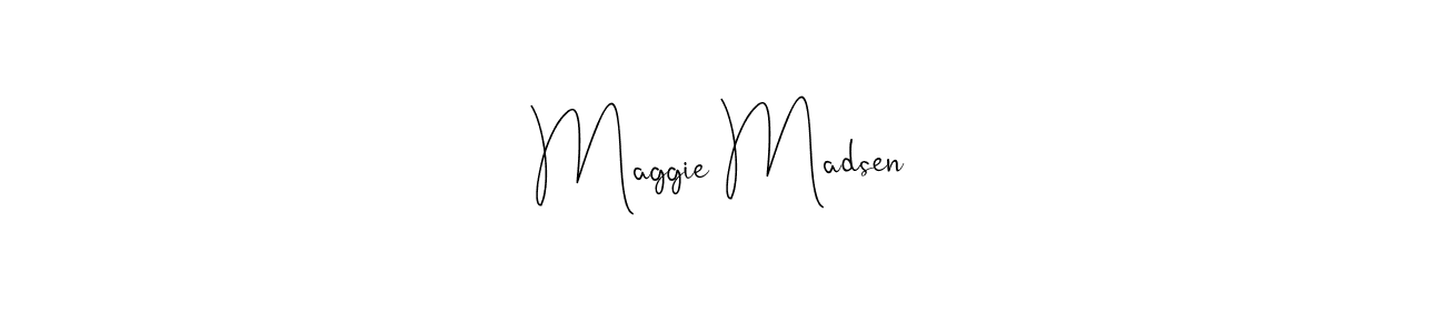 You should practise on your own different ways (Andilay-7BmLP) to write your name (Maggie Madsen) in signature. don't let someone else do it for you. Maggie Madsen signature style 4 images and pictures png