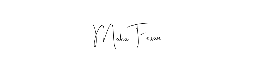 Use a signature maker to create a handwritten signature online. With this signature software, you can design (Andilay-7BmLP) your own signature for name Maha Fezan. Maha Fezan signature style 4 images and pictures png