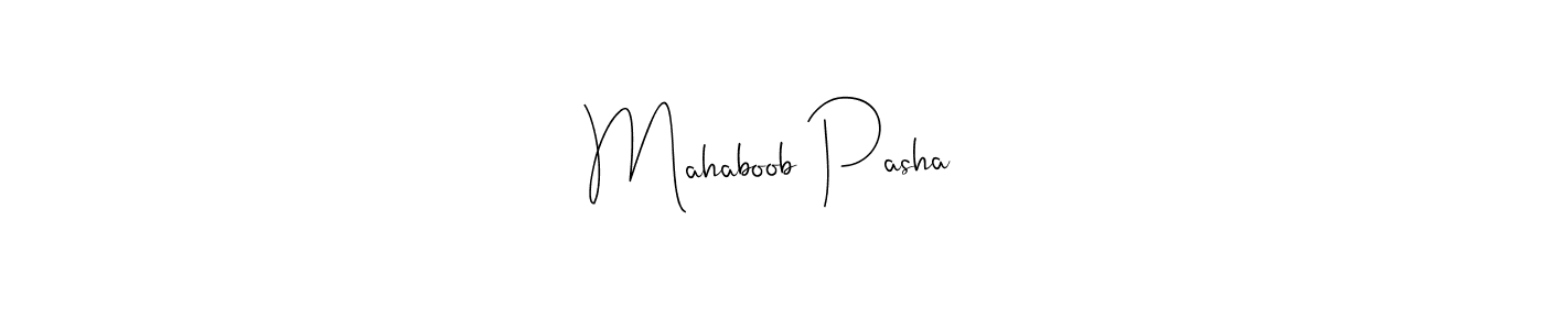 Make a beautiful signature design for name Mahaboob Pasha. With this signature (Andilay-7BmLP) style, you can create a handwritten signature for free. Mahaboob Pasha signature style 4 images and pictures png