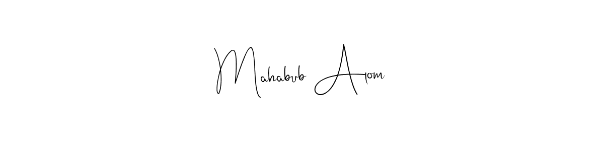 Use a signature maker to create a handwritten signature online. With this signature software, you can design (Andilay-7BmLP) your own signature for name Mahabub Alom. Mahabub Alom signature style 4 images and pictures png