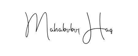 Discover how Mahabubul Haq looks in an executive cursive font (Andilay-7BmLP). Perfect for legal documents, invoices, and certificates. Mahabubul Haq signature style 4 images and pictures png