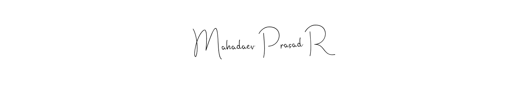 Make a beautiful signature design for name Mahadaev Prasad R. Use this online signature maker to create a handwritten signature for free. Mahadaev Prasad R signature style 4 images and pictures png