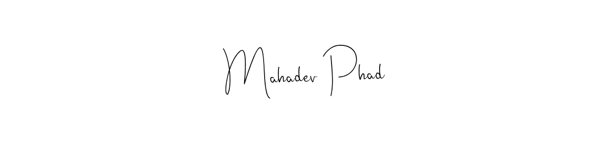 Also we have Mahadev Phad name is the best signature style. Create professional handwritten signature collection using Andilay-7BmLP autograph style. Mahadev Phad signature style 4 images and pictures png