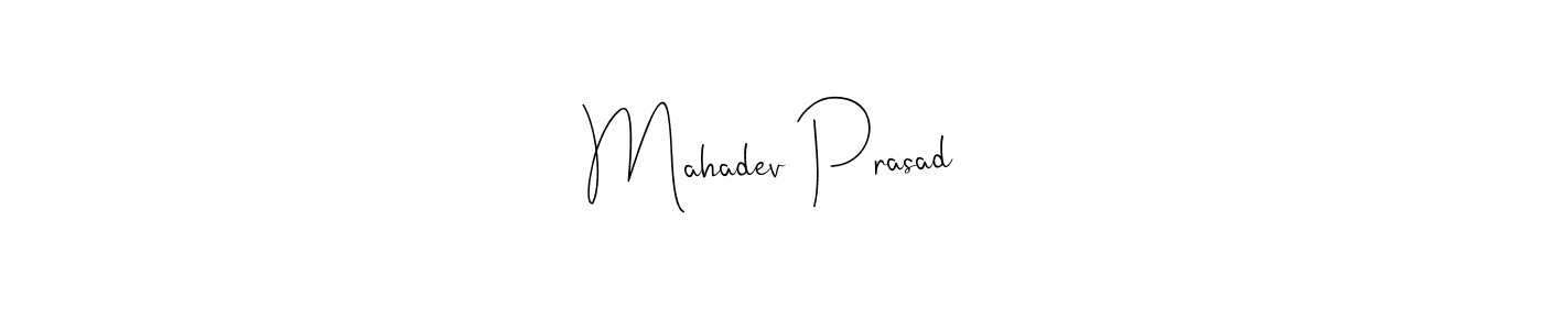 Also You can easily find your signature by using the search form. We will create Mahadev Prasad name handwritten signature images for you free of cost using Andilay-7BmLP sign style. Mahadev Prasad signature style 4 images and pictures png