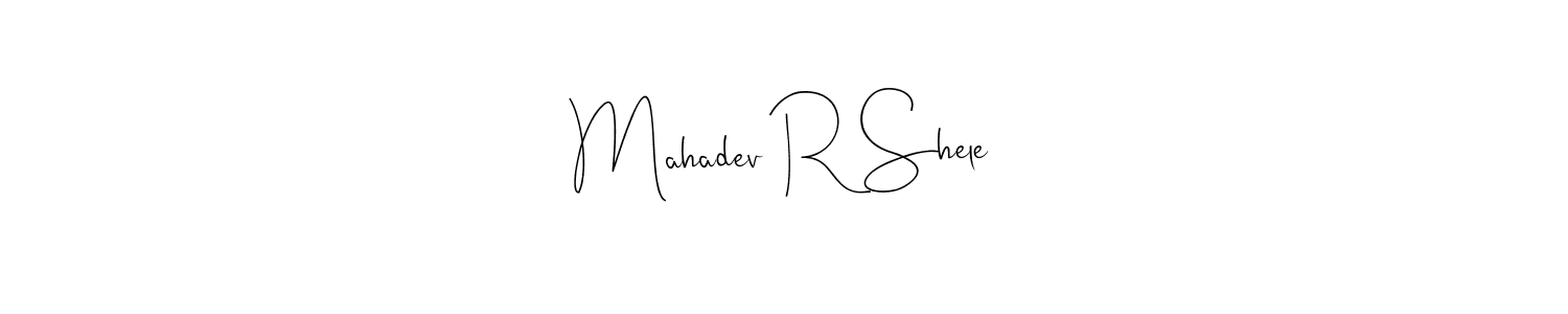 Andilay-7BmLP is a professional signature style that is perfect for those who want to add a touch of class to their signature. It is also a great choice for those who want to make their signature more unique. Get Mahadev R Shele name to fancy signature for free. Mahadev R Shele signature style 4 images and pictures png