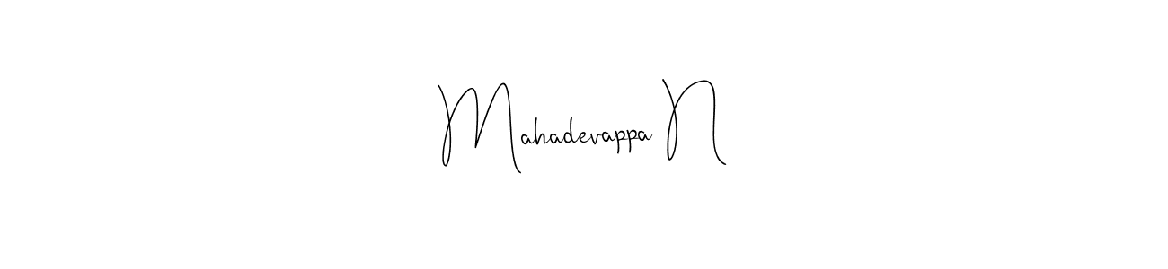 Use a signature maker to create a handwritten signature online. With this signature software, you can design (Andilay-7BmLP) your own signature for name Mahadevappa N. Mahadevappa N signature style 4 images and pictures png