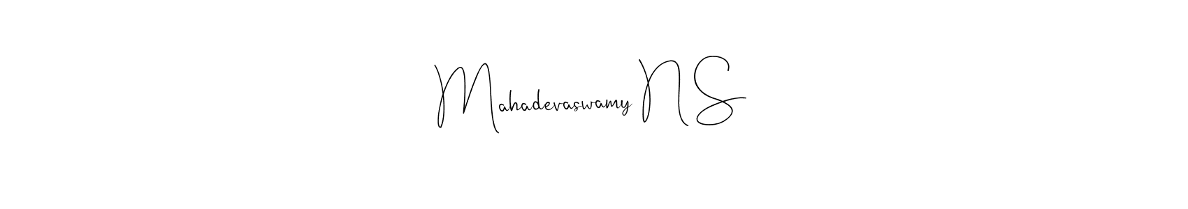 Also we have Mahadevaswamy N S name is the best signature style. Create professional handwritten signature collection using Andilay-7BmLP autograph style. Mahadevaswamy N S signature style 4 images and pictures png