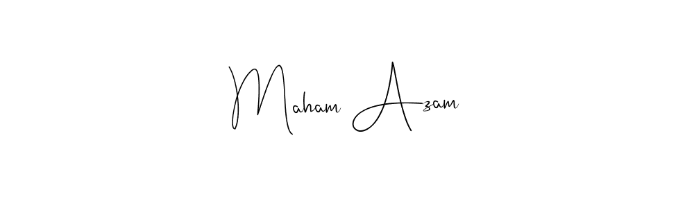 Use a signature maker to create a handwritten signature online. With this signature software, you can design (Andilay-7BmLP) your own signature for name Maham Azam. Maham Azam signature style 4 images and pictures png