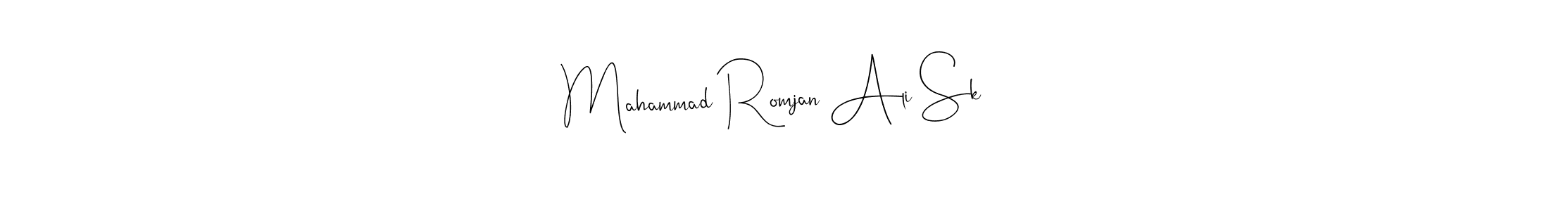 See photos of Mahammad Romjan Ali Sk official signature by Spectra . Check more albums & portfolios. Read reviews & check more about Andilay-7BmLP font. Mahammad Romjan Ali Sk signature style 4 images and pictures png