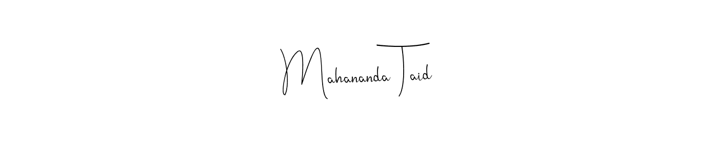 See photos of Mahananda Taid official signature by Spectra . Check more albums & portfolios. Read reviews & check more about Andilay-7BmLP font. Mahananda Taid signature style 4 images and pictures png