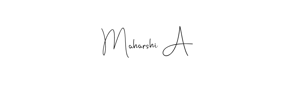 Use a signature maker to create a handwritten signature online. With this signature software, you can design (Andilay-7BmLP) your own signature for name Maharshi A. Maharshi A signature style 4 images and pictures png