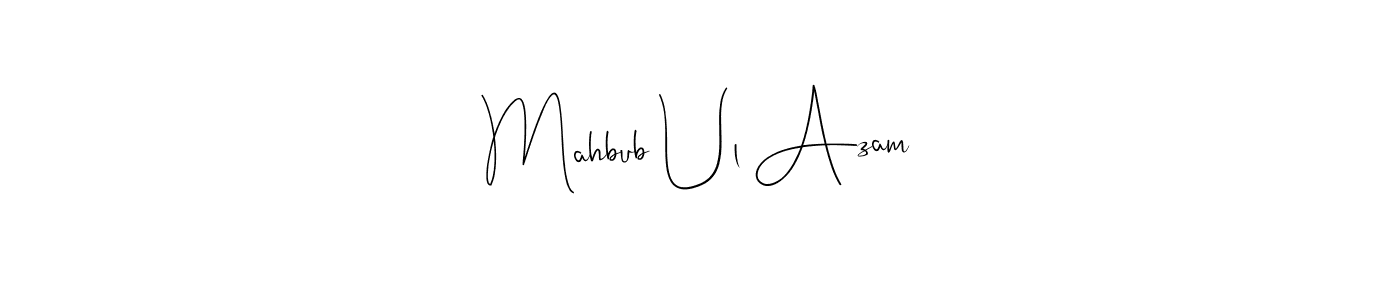 Mahbub Ul Azam stylish signature style. Best Handwritten Sign (Andilay-7BmLP) for my name. Handwritten Signature Collection Ideas for my name Mahbub Ul Azam. Mahbub Ul Azam signature style 4 images and pictures png