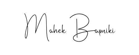 Download transparent PNG signature for name Mahek Balmiki styled with Andilay-7BmLP font. Ready to paste directly into PDF and Word agreements. Mahek Balmiki signature style 4 images and pictures png