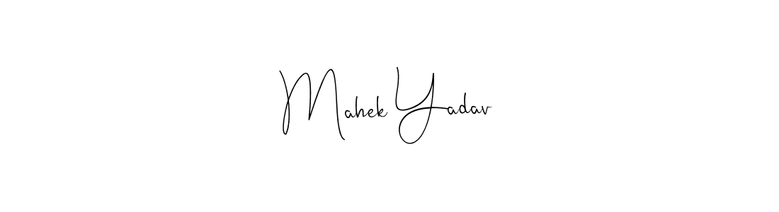 You can use this online signature creator to create a handwritten signature for the name Mahek Yadav. This is the best online autograph maker. Mahek Yadav signature style 4 images and pictures png