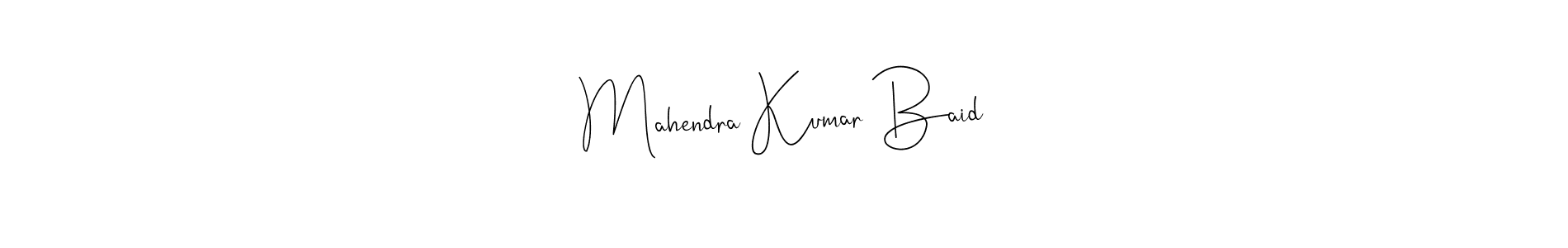 How to make Mahendra Kumar Baid name signature. Use Andilay-7BmLP style for creating short signs online. This is the latest handwritten sign. Mahendra Kumar Baid signature style 4 images and pictures png