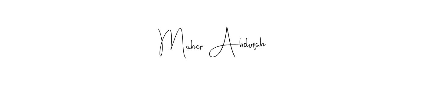 Maher Abdullah stylish signature style. Best Handwritten Sign (Andilay-7BmLP) for my name. Handwritten Signature Collection Ideas for my name Maher Abdullah. Maher Abdullah signature style 4 images and pictures png