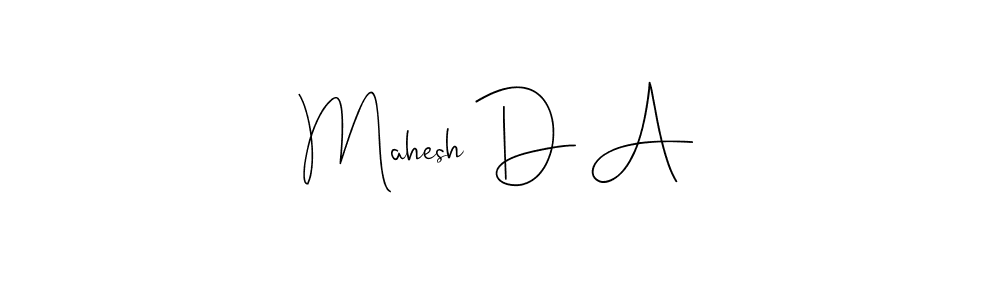 The best way (Andilay-7BmLP) to make a short signature is to pick only two or three words in your name. The name Mahesh D A include a total of six letters. For converting this name. Mahesh D A signature style 4 images and pictures png