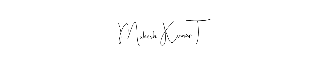 Andilay-7BmLP is a professional signature style that is perfect for those who want to add a touch of class to their signature. It is also a great choice for those who want to make their signature more unique. Get Mahesh Kumar T name to fancy signature for free. Mahesh Kumar T signature style 4 images and pictures png