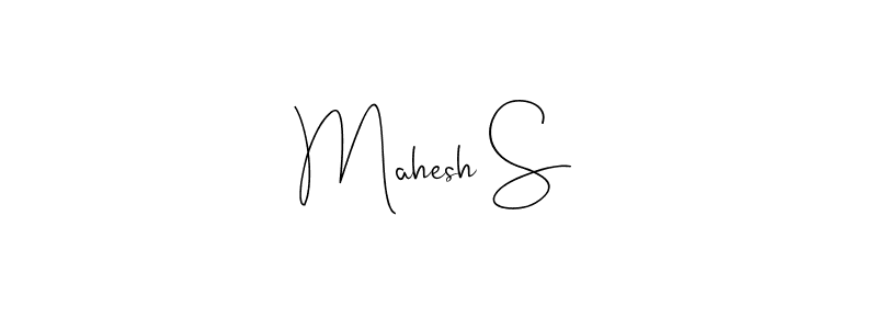 Mahesh S stylish signature style. Best Handwritten Sign (Andilay-7BmLP) for my name. Handwritten Signature Collection Ideas for my name Mahesh S. Mahesh S signature style 4 images and pictures png