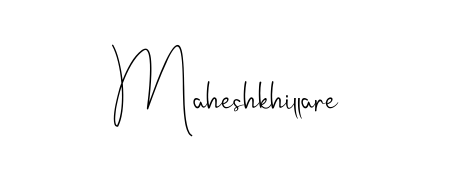 A modern signature idea for name Maheshkhillare using Andilay-7BmLP font. Clean strokes and elegant curves make it stand out instantly. Maheshkhillare signature style 4 images and pictures png