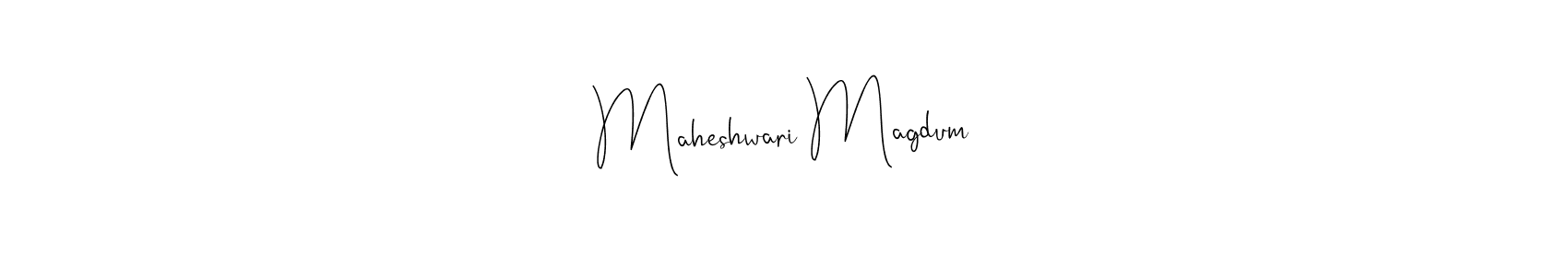 Similarly Andilay-7BmLP is the best handwritten signature design. Signature creator online .You can use it as an online autograph creator for name Maheshwari Magdum. Maheshwari Magdum signature style 4 images and pictures png
