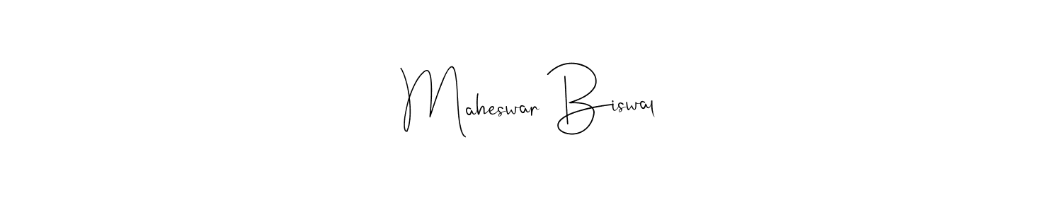 How to make Maheswar Biswal signature? Andilay-7BmLP is a professional autograph style. Create handwritten signature for Maheswar Biswal name. Maheswar Biswal signature style 4 images and pictures png