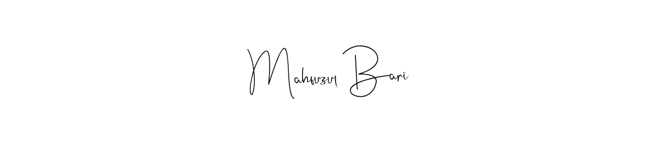 Design your own signature with our free online signature maker. With this signature software, you can create a handwritten (Andilay-7BmLP) signature for name Mahfuzul Bari. Mahfuzul Bari signature style 4 images and pictures png