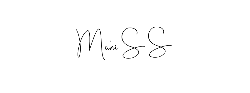 Use a signature maker to create a handwritten signature online. With this signature software, you can design (Andilay-7BmLP) your own signature for name Mahi S S. Mahi S S signature style 4 images and pictures png