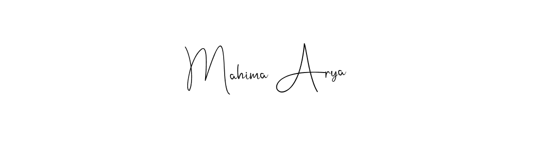 Design your own signature with our free online signature maker. With this signature software, you can create a handwritten (Andilay-7BmLP) signature for name Mahima Arya. Mahima Arya signature style 4 images and pictures png