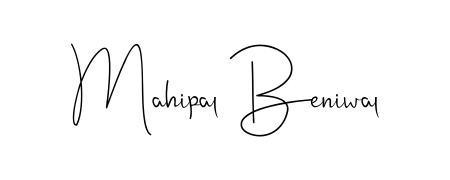 Create a personalized artistic stamp with Mahipal Beniwal in Andilay-7BmLP font. Perfect for visual artists, designers, and influencers. Mahipal Beniwal signature style 4 images and pictures png