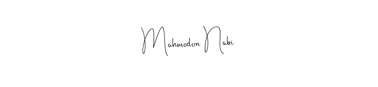 Make a beautiful signature design for name Mahmodun Nabi. With this signature (Andilay-7BmLP) style, you can create a handwritten signature for free. Mahmodun Nabi signature style 4 images and pictures png