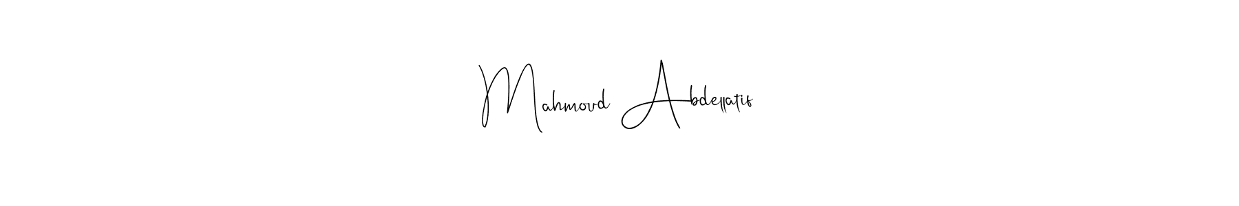 Make a short Mahmoud Abdellatif signature style. Manage your documents anywhere anytime using Andilay-7BmLP. Create and add eSignatures, submit forms, share and send files easily. Mahmoud Abdellatif signature style 4 images and pictures png