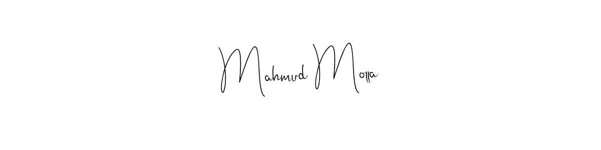 Make a beautiful signature design for name Mahmud Molla. With this signature (Andilay-7BmLP) style, you can create a handwritten signature for free. Mahmud Molla signature style 4 images and pictures png