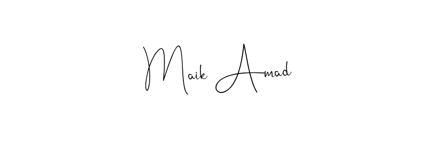 if you are searching for the best signature style for your name Maik Amad. so please give up your signature search. here we have designed multiple signature styles  using Andilay-7BmLP. Maik Amad signature style 4 images and pictures png