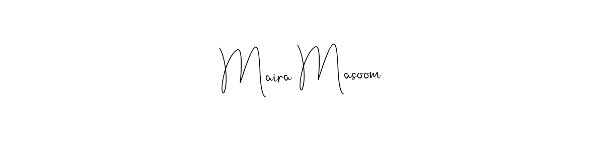 How to make Maira Masoom signature? Andilay-7BmLP is a professional autograph style. Create handwritten signature for Maira Masoom name. Maira Masoom signature style 4 images and pictures png