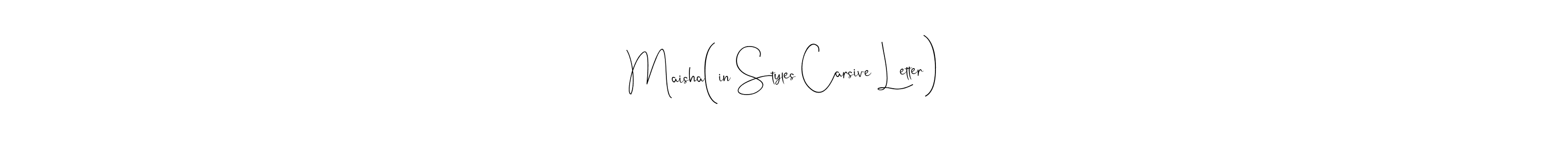 Andilay-7BmLP is a professional signature style that is perfect for those who want to add a touch of class to their signature. It is also a great choice for those who want to make their signature more unique. Get Maisha(in Styles Carsive Letter) name to fancy signature for free. Maisha(in Styles Carsive Letter) signature style 4 images and pictures png