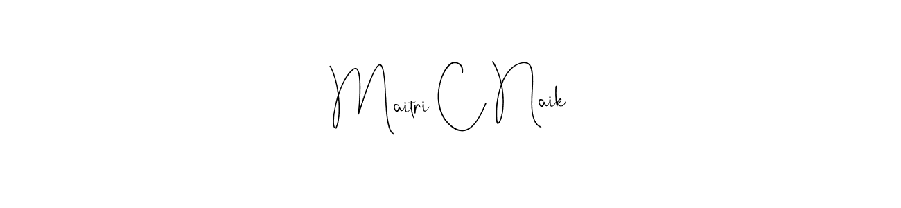 if you are searching for the best signature style for your name Maitri C Naik. so please give up your signature search. here we have designed multiple signature styles  using Andilay-7BmLP. Maitri C Naik signature style 4 images and pictures png
