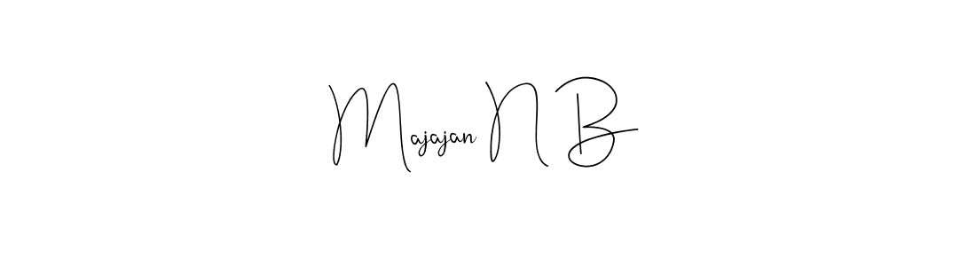 This is the best signature style for the Majajan N B name. Also you like these signature font (Andilay-7BmLP). Mix name signature. Majajan N B signature style 4 images and pictures png