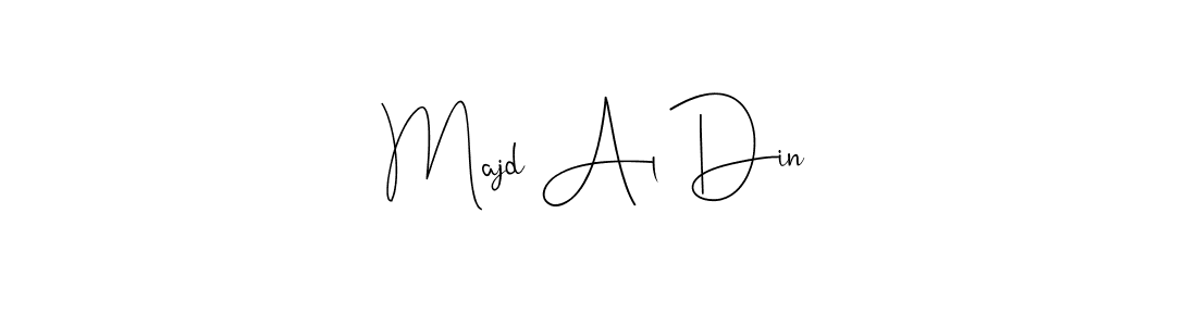How to make Majd Al Din name signature. Use Andilay-7BmLP style for creating short signs online. This is the latest handwritten sign. Majd Al Din signature style 4 images and pictures png