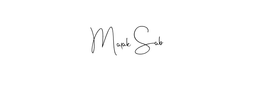 Make a beautiful signature design for name Malak Sab. With this signature (Andilay-7BmLP) style, you can create a handwritten signature for free. Malak Sab signature style 4 images and pictures png