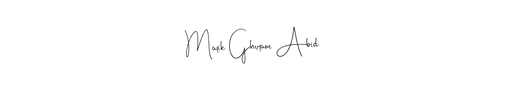 Here are the top 10 professional signature styles for the name Malik Ghulam Abid. These are the best autograph styles you can use for your name. Malik Ghulam Abid signature style 4 images and pictures png