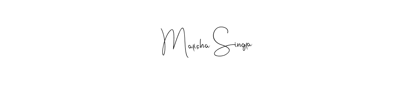 You should practise on your own different ways (Andilay-7BmLP) to write your name (Malisha Singla) in signature. don't let someone else do it for you. Malisha Singla signature style 4 images and pictures png