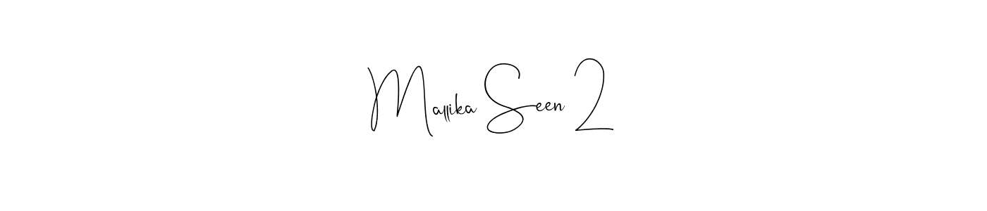 Mallika Seen 2 stylish signature style. Best Handwritten Sign (Andilay-7BmLP) for my name. Handwritten Signature Collection Ideas for my name Mallika Seen 2. Mallika Seen 2 signature style 4 images and pictures png