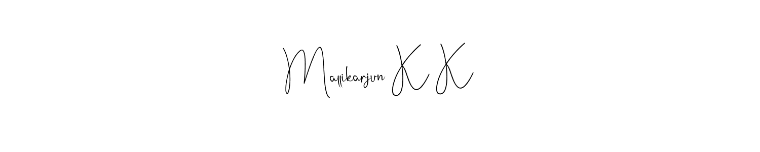 How to Draw Mallikarjun K K signature style? Andilay-7BmLP is a latest design signature styles for name Mallikarjun K K. Mallikarjun K K signature style 4 images and pictures png