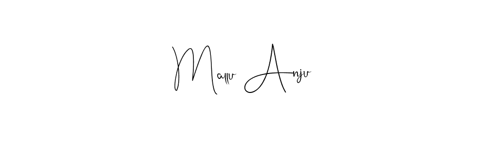 Andilay-7BmLP is a professional signature style that is perfect for those who want to add a touch of class to their signature. It is also a great choice for those who want to make their signature more unique. Get Mallu Anju name to fancy signature for free. Mallu Anju signature style 4 images and pictures png
